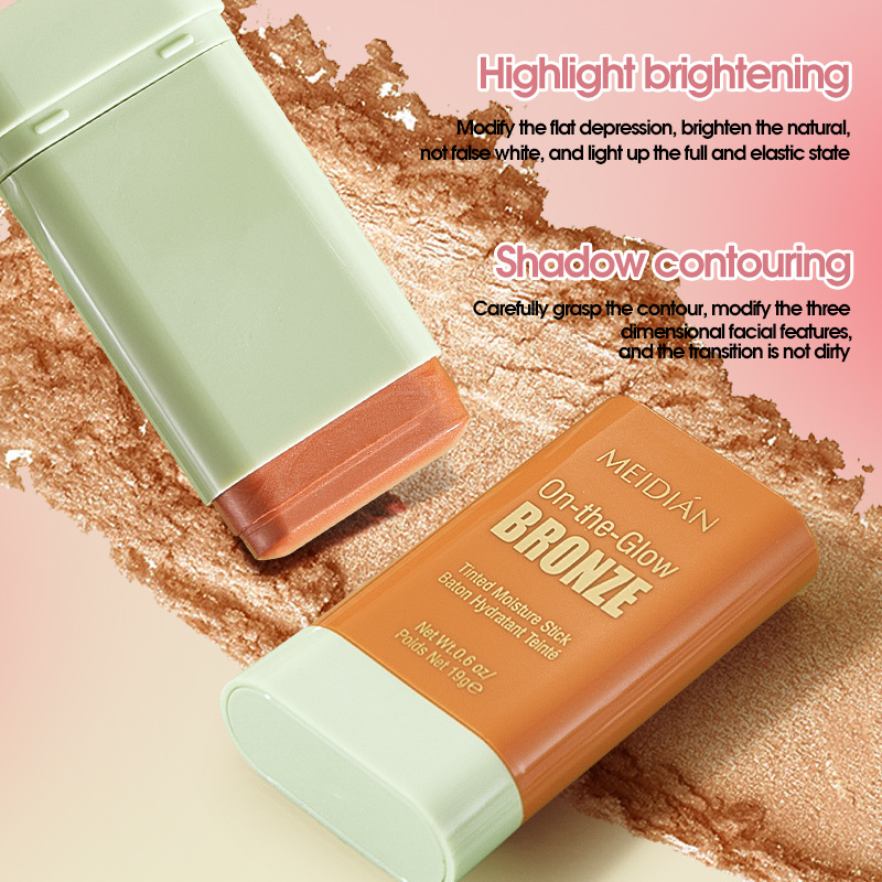 【 Cross-border Exclusive 】MEIDIAN Blush Sticks, Facial Makeup, Highlighter Contouring, Swelling Blush wholesale Specification image