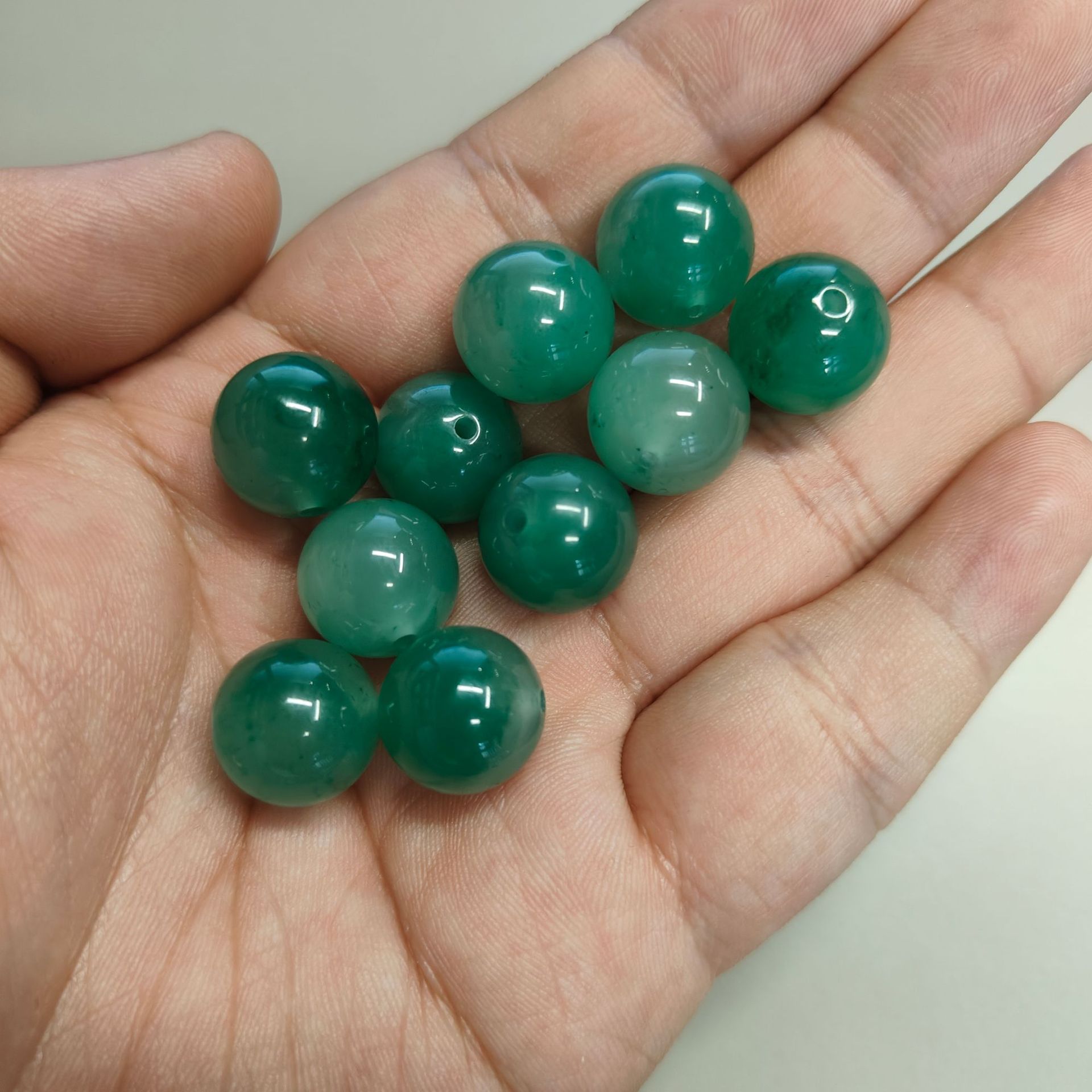 天然非洲翠玉石散珠圆珠首饰项链串珠手工手串diy手链礼物批发