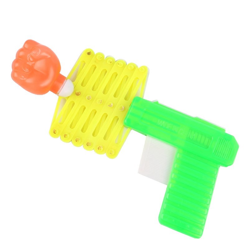 Children's funny and prank magic elastic telescopic fist gun, children's toy telescopic spring toy gun wholesale Application Scenario