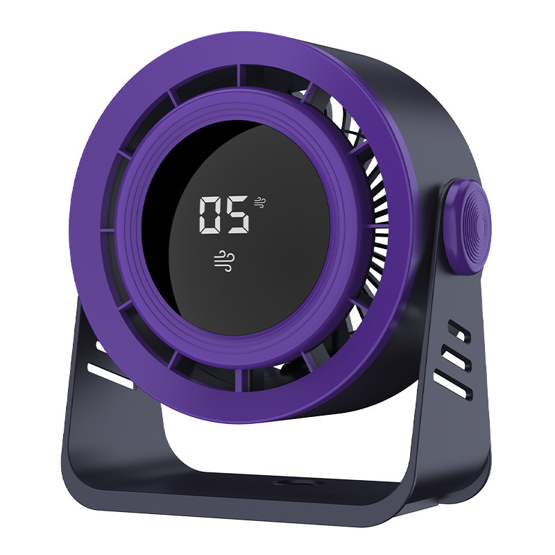 New cross-border desktop high-speed fan, wall-mounted digital display air circulation fan, charging household high-power fan JP253 details Picture