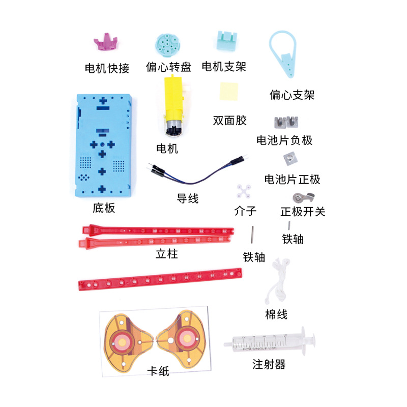 科学实验/科技小制作/木头科学实验/Diy科学小实验/diy龙舟细节图