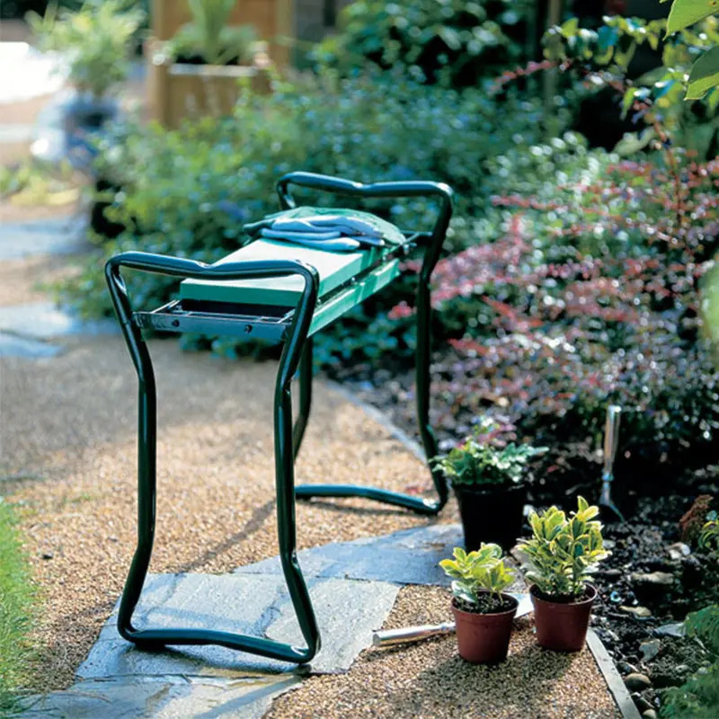 Outdoor garden kneeling stool, garden kneeling chair, garden tool stool with tool bag, garden kneeling stool details Picture