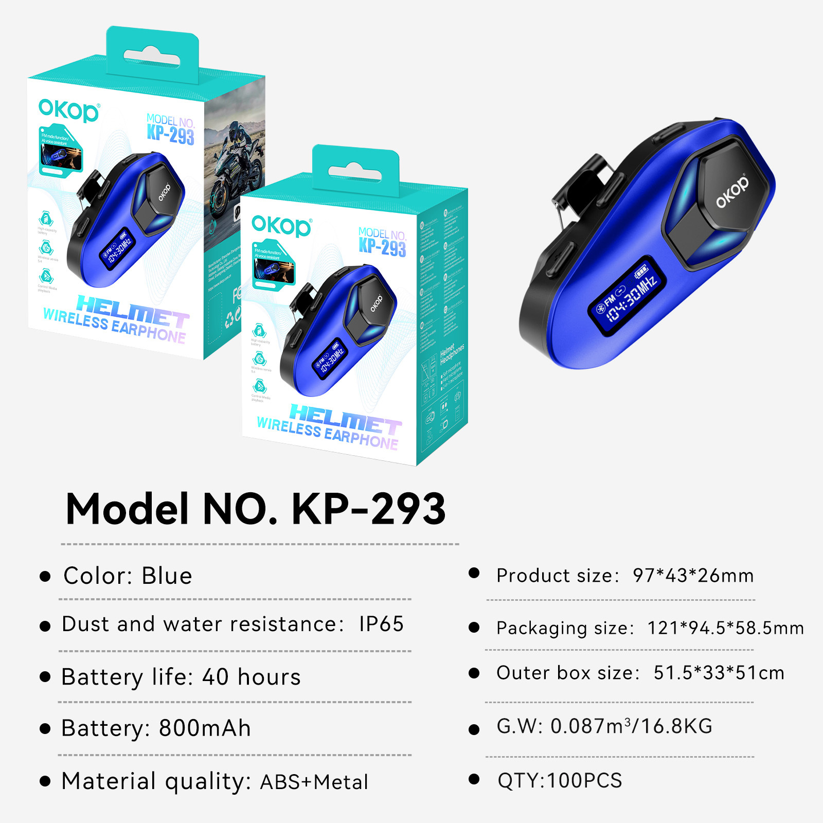 293 cross border nuevo casco bluetooth auriculares riders impermeable a prueba de polvo reducción de ruido intercom pantalla digital luces RGB details Picture