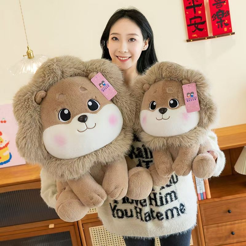 Nueva llegada red cute lion peluche regalo de cumpleaños ideas transforming moe lion dolls fabricante de muñecas wholesale Specification image