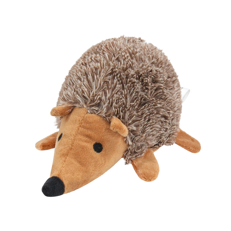 Foreign trade pet plush toys cartoon hedgehogs are funny and biting. Dog sounds, teeth grinding and teeth cleaning bionic throwing toys Item Picture