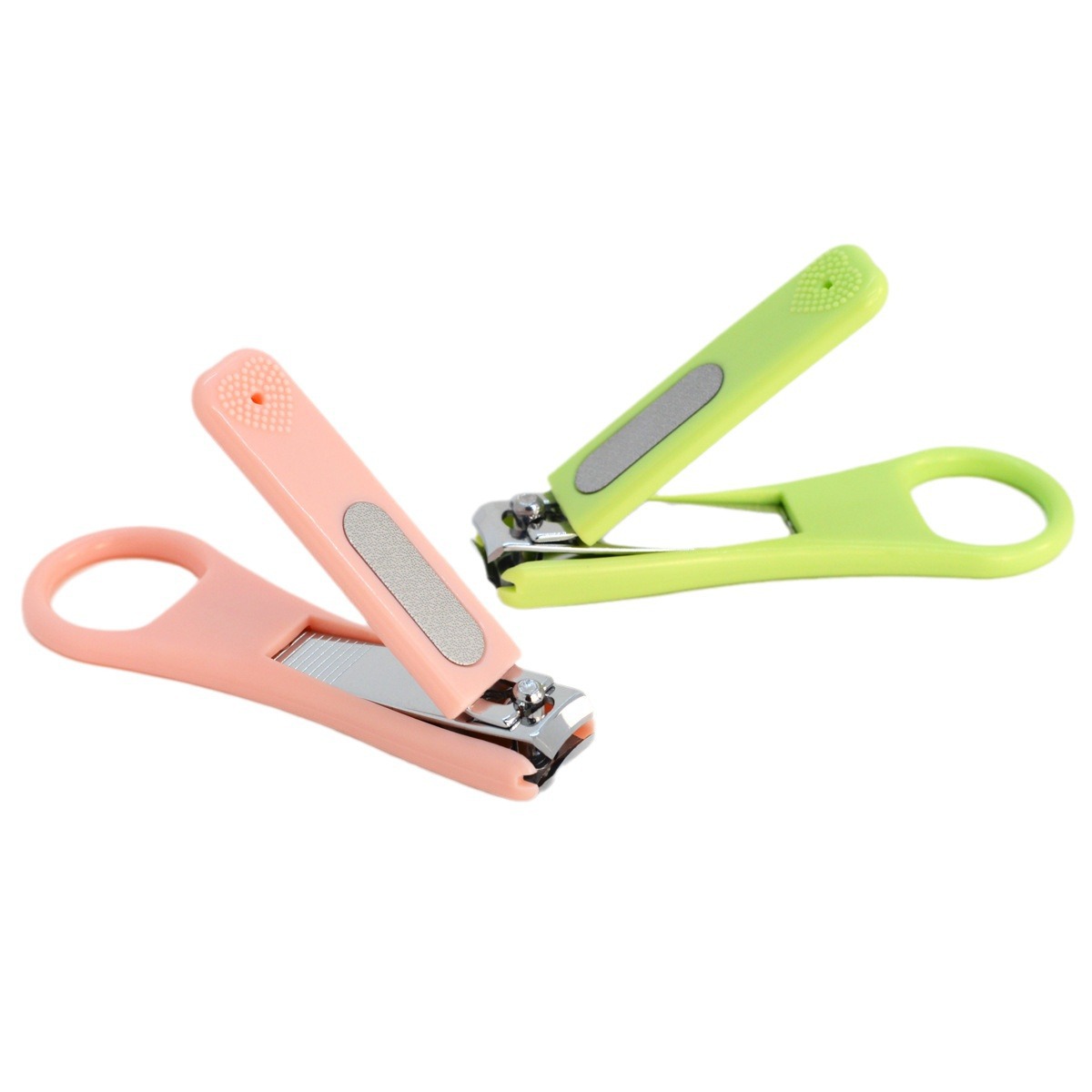 可爱指甲刀马卡龙色便携指甲剪卡通防飞溅家用指甲钳儿童女士美甲白底实物图