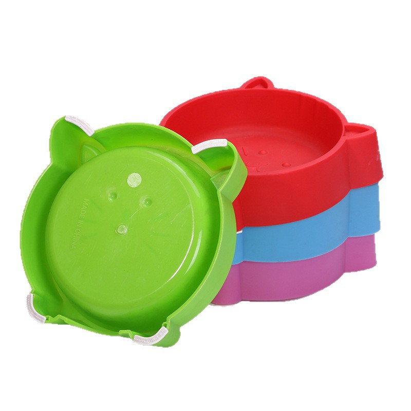 ويتم بيع أطباق وجه القط من اللدائن البلاستيكية على شكل صحون القطط والكلاب Item Picture
