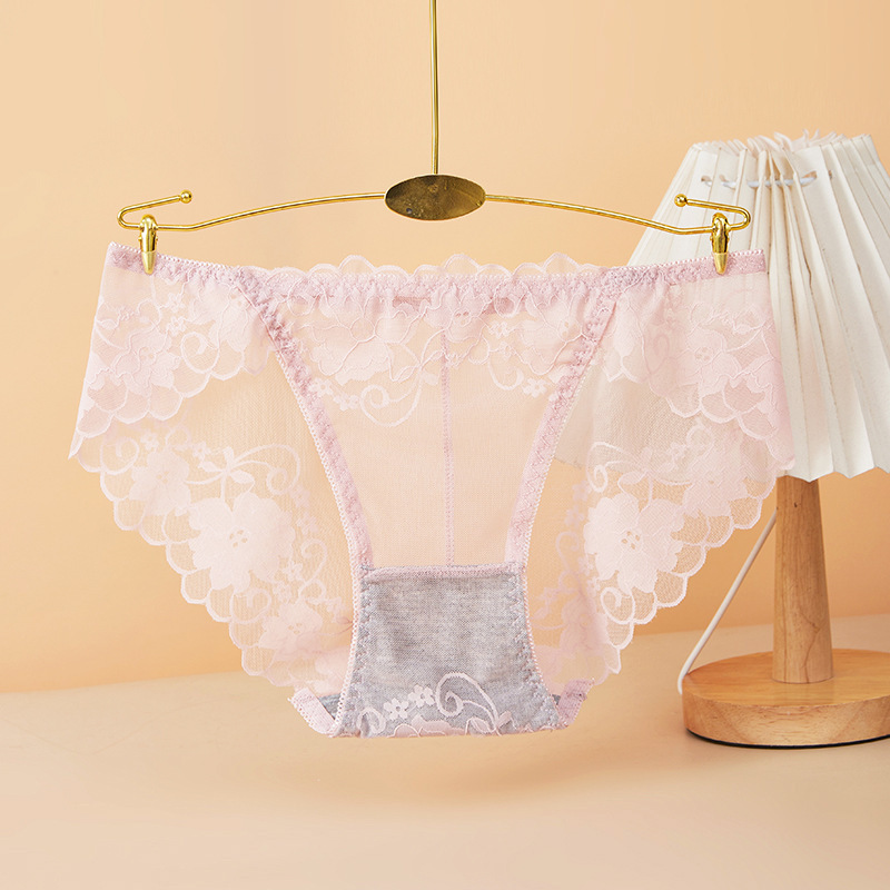 New French light luxury women's underwear: Comfortable, light, soft, lace low-waist seamless underwear for women Specification image
