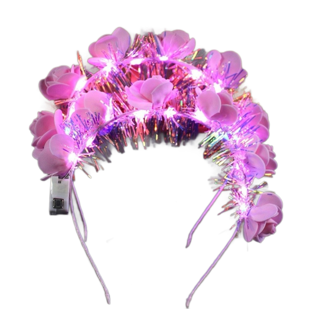 Luminous hairbands, super beautiful rose headbands, six-flower headbands, street stall promotion of headwear, toys and gifts wholesale event Item Picture