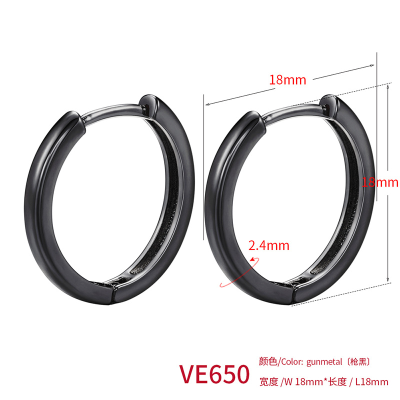 光面耳圈黄铜镀金保色耳扣圆形耳环DIY饰品配件批发跨境专供细节图