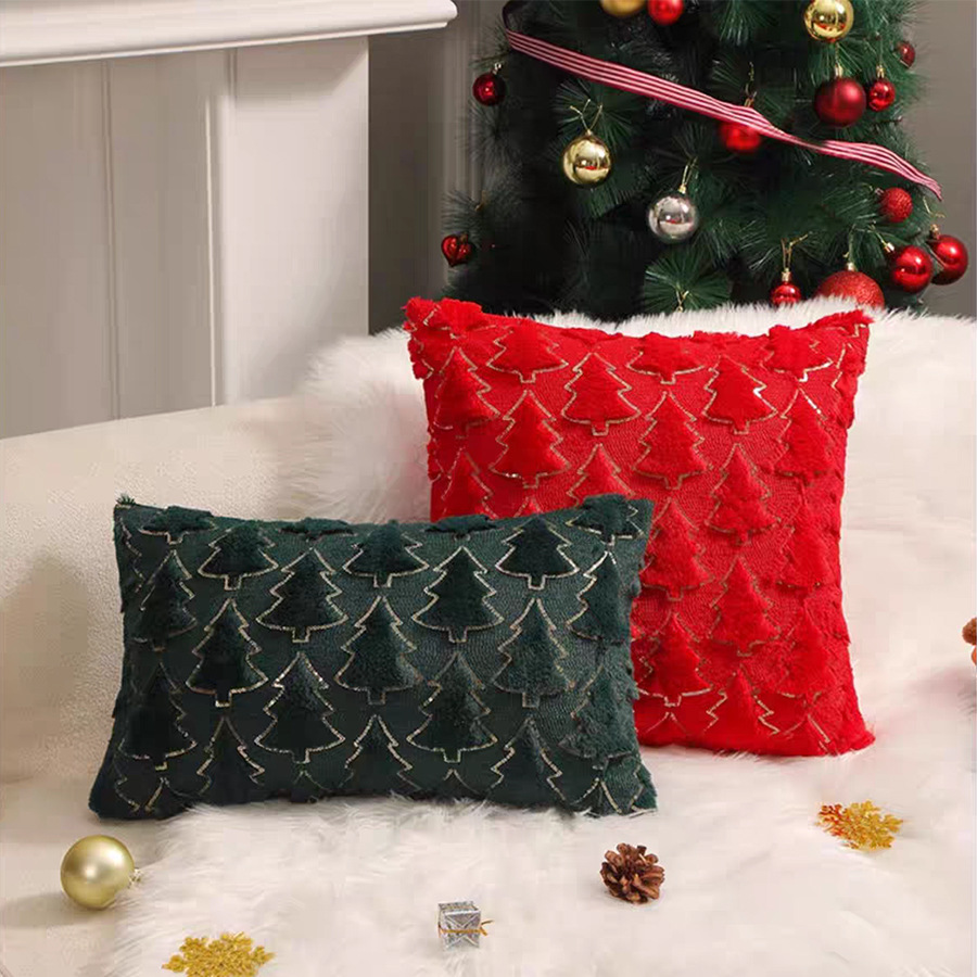 New cross-border Christmas pillowcase, Christmas tree home sofa cushion, holiday decoration cushion cover Application Scenario
