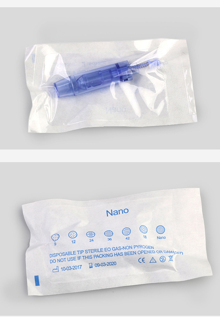 shanilak A1 Microneedle Tattoo pen Electric microneedle Tip Long Blue A6 Tattoo Needle Pregnancy eyelash Beauty Device Nano silicon crystal microneedle Application Scenario