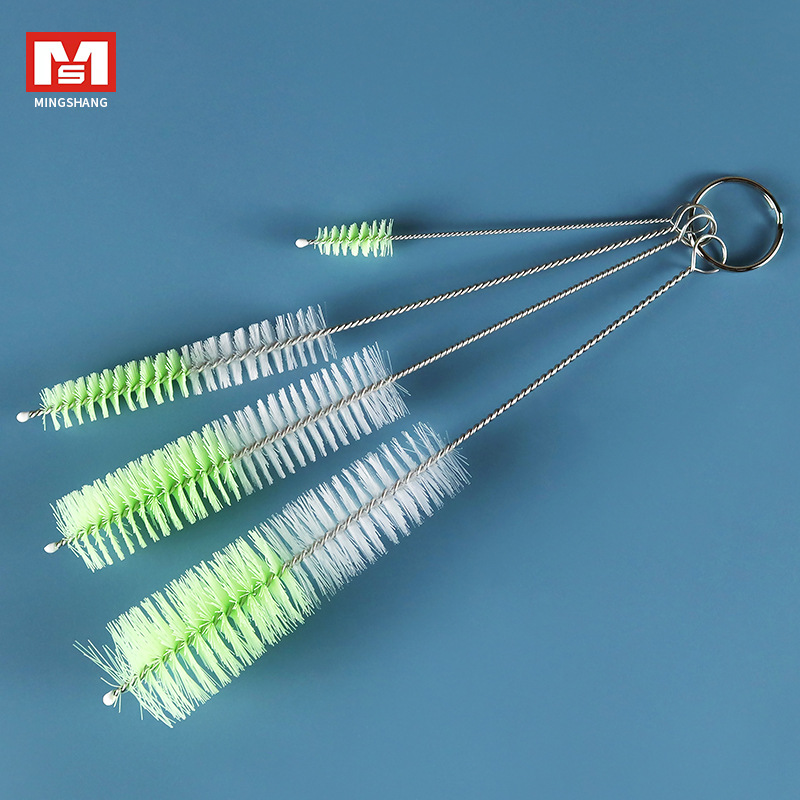 Japanese MS 2252 Spout, bottle, nipple, straw brush set, small hole, fine spout brush, teapot cleaning brush 4-piece set details Picture