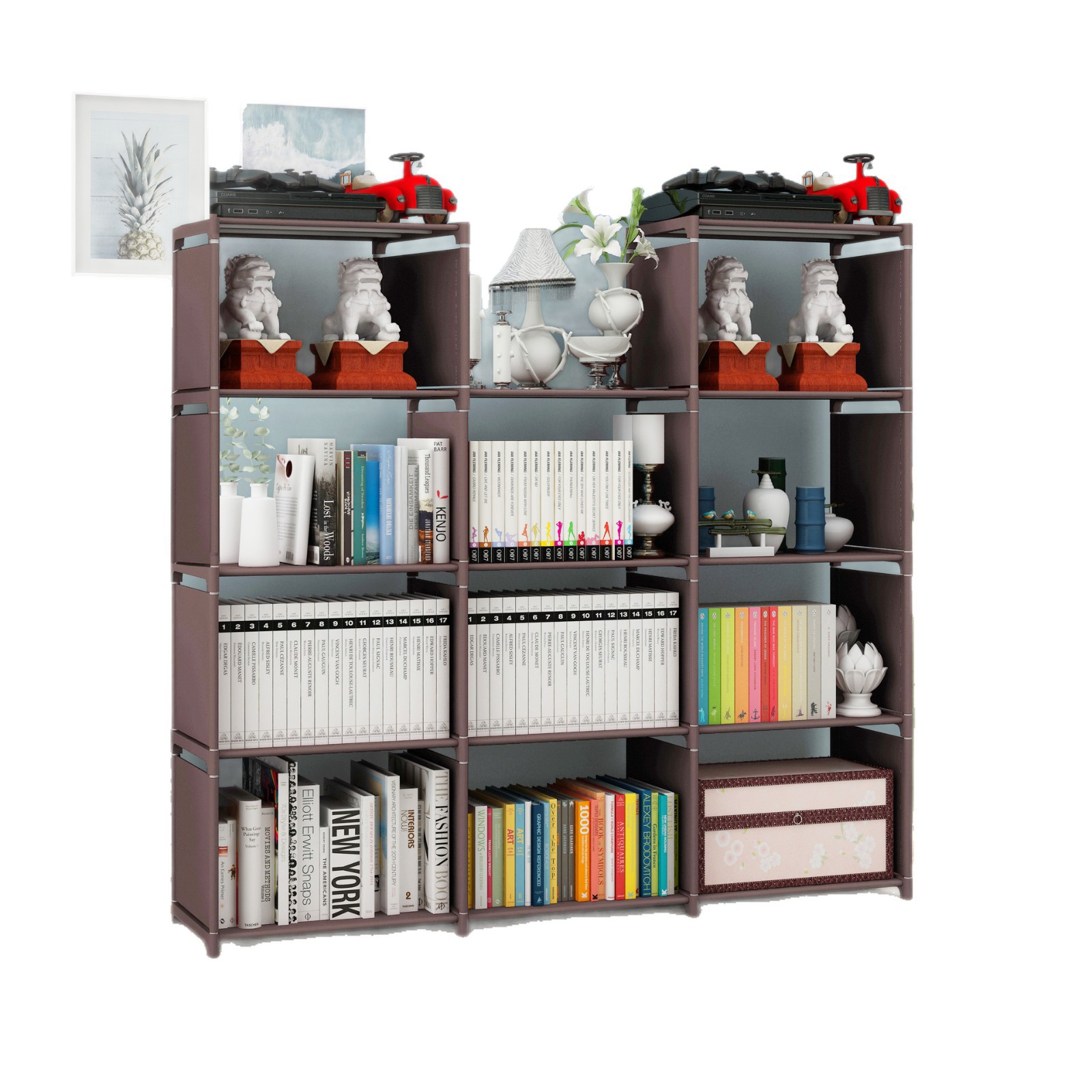 Multi-functional bathroom, hole-free perforated board storage rack, bedside storage rack, grey simple and practical household items Item Picture