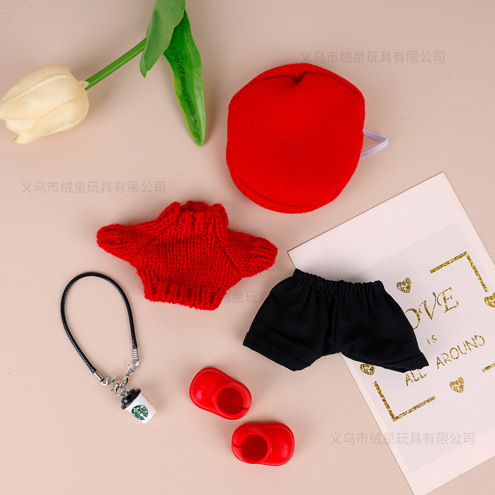 娃衣套装蒙奇奇拉布毛绒公仔套装穿搭五件套可爱手工装饰diy产品图