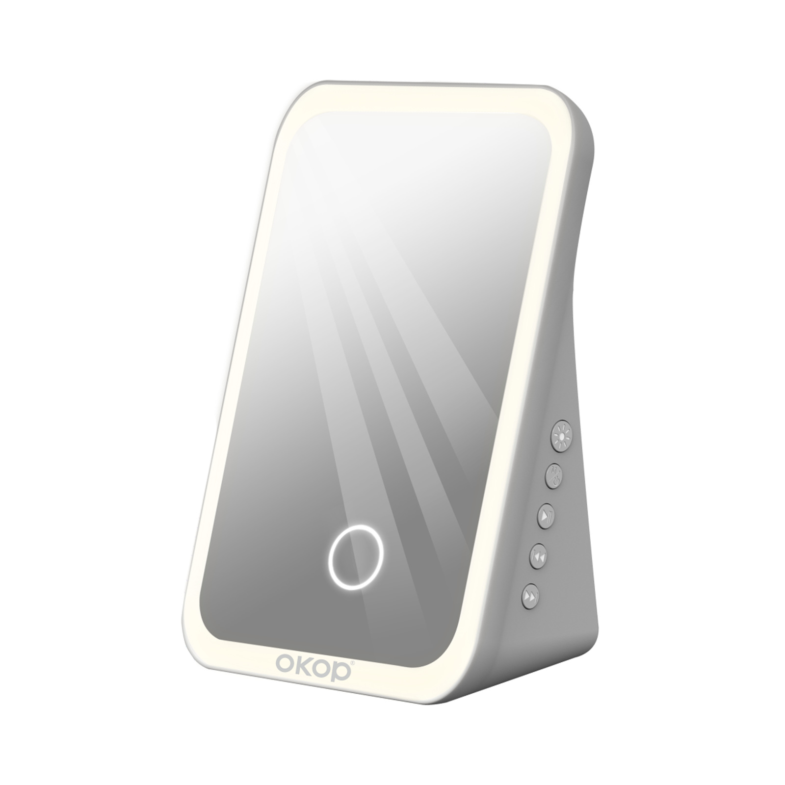 863 altavoz bluetooth espejo cosmético lámpara de recarga portátil portátil escritorio escritorio hd espejo pequeño audio transfronterizo Item Picture
