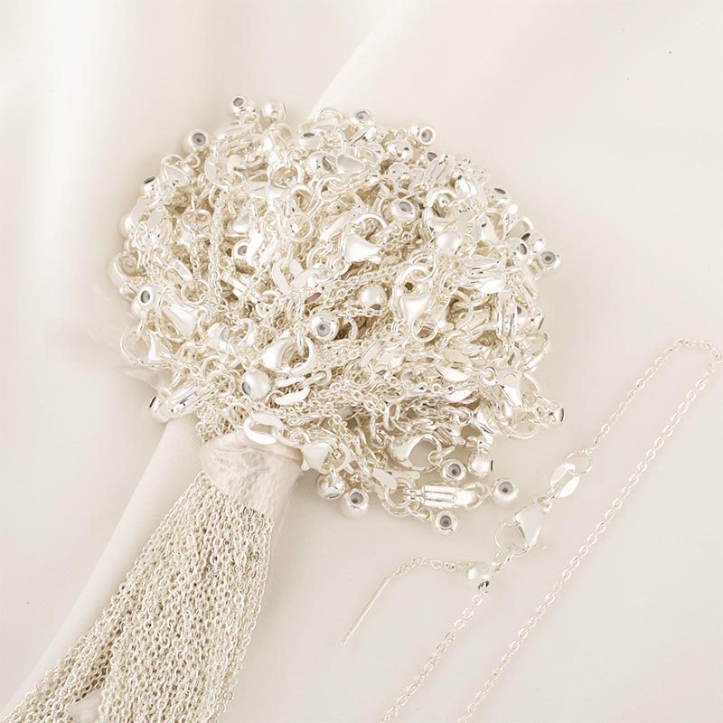 Universal pin O-shaped chain, bead chain, box, chain lock, adjustable bracelet, universal chain, bare chain, diy handmade accessories wholesale Specification drawing