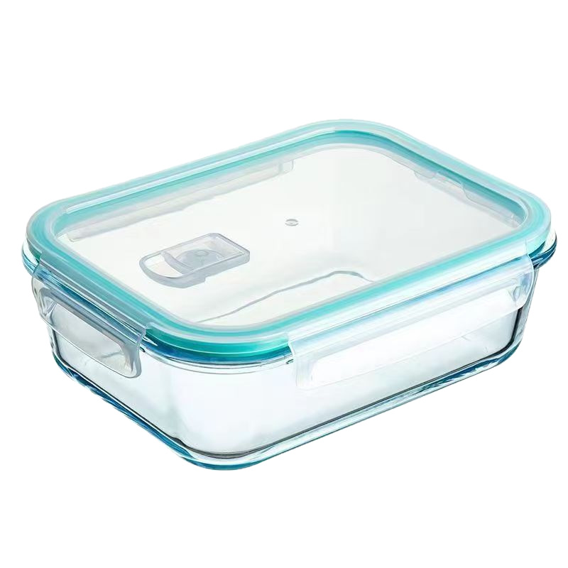 A large-capacity sealed storage set of transparent glass preservation box for grains, tea and wooden seasonings Item Picture