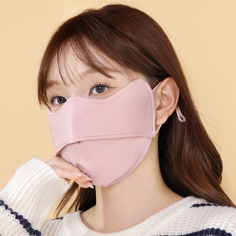 Warm mask for cold and wind protection in autumn and winter, 2025 new style, thickened sun protection face mask for riding electric bikes, high school girls' appearance level Specification image