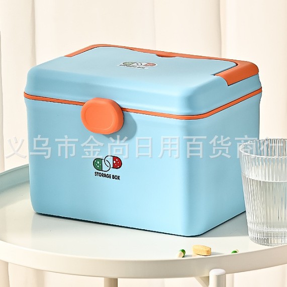 New family medicine box, a multi-functional household medicine storage box, and a portable medical emergency medicine box for student dormitories details Picture