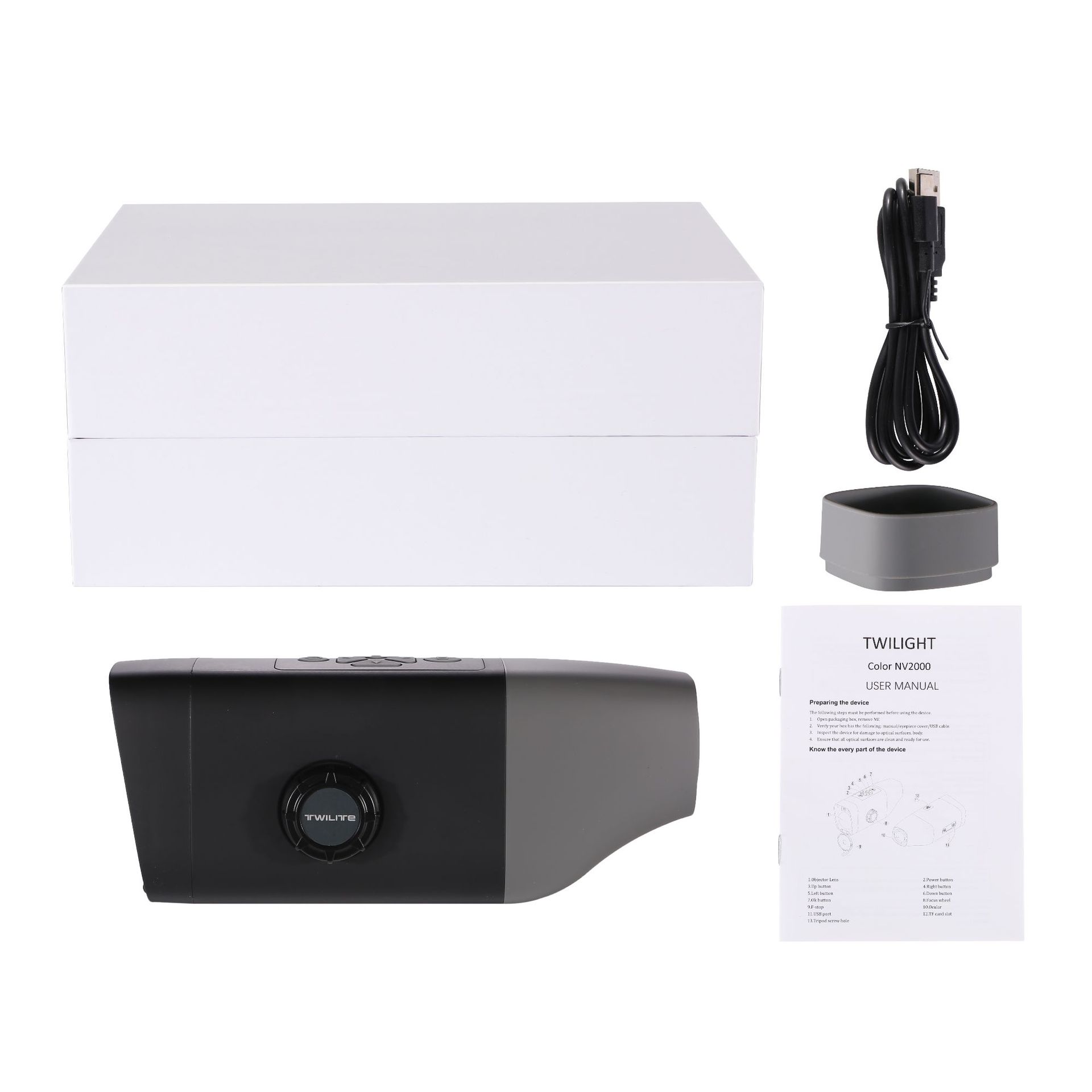 Wholesale of new NV2000 full-color night vision instrument dedicated high-beam binoculars and civilian black-and-white binoculars Item Picture