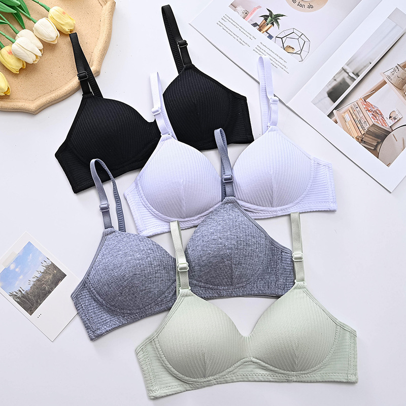 春夏新品内衣女小胸聚拢无钢圈薄款舒适大学生高中少女发育期文胸