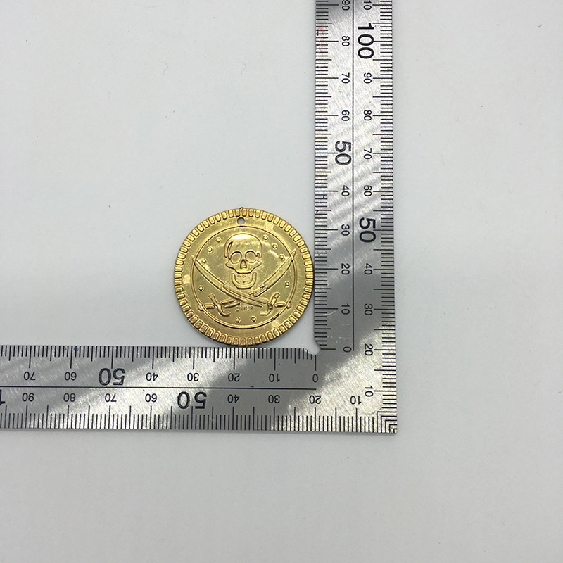 跨境货源万圣节海盗金币游戏币玩具派对配件装饰品拍摄道具