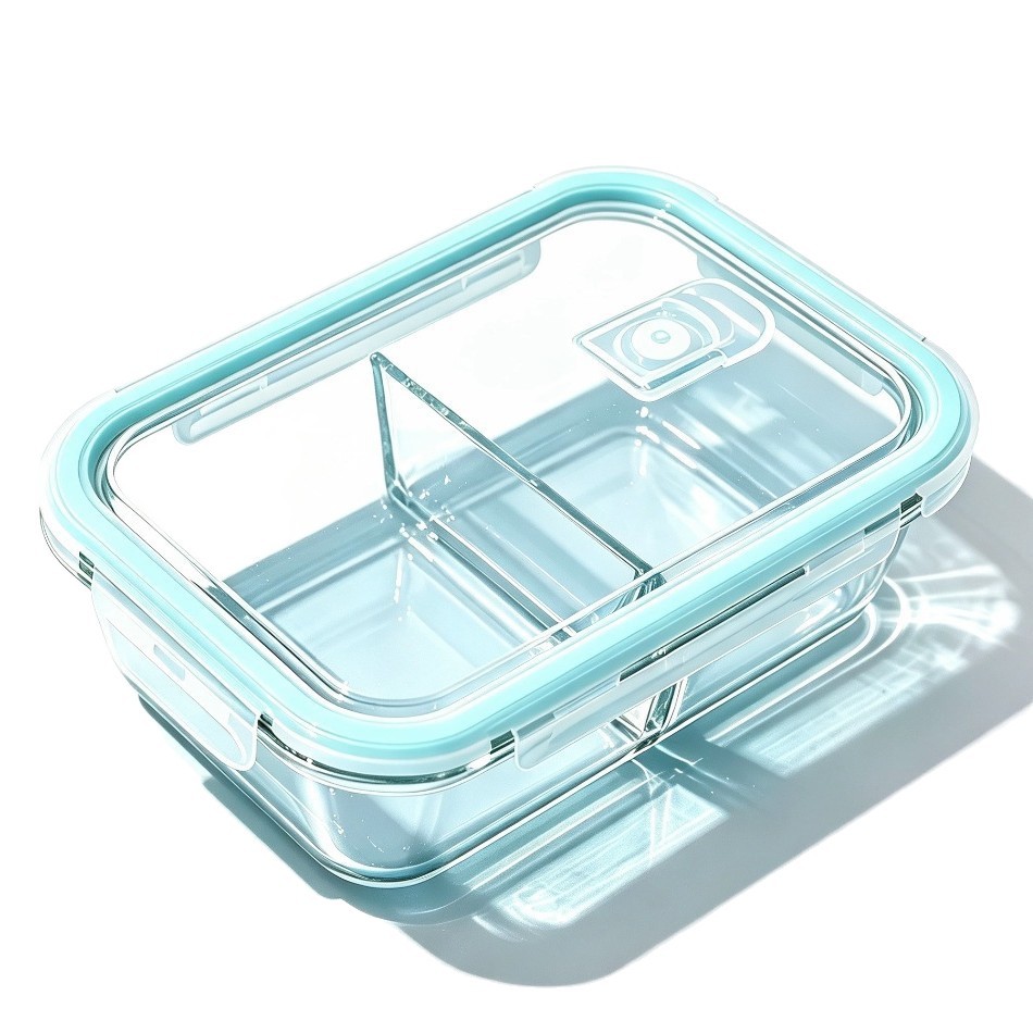 High-temperature resistant borosilicate glass lunch boxes can be used in ovens and microwave ovens. Glass food storage boxes, frozen food storage bowls, and storage tableware Item Picture