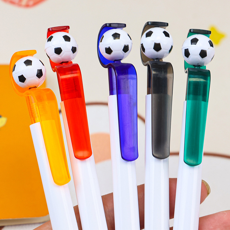 Creative Rotating football press Ballpoint Pen 1.0 Black student water pen Smooth Oil Pen Office Signature pen details Picture