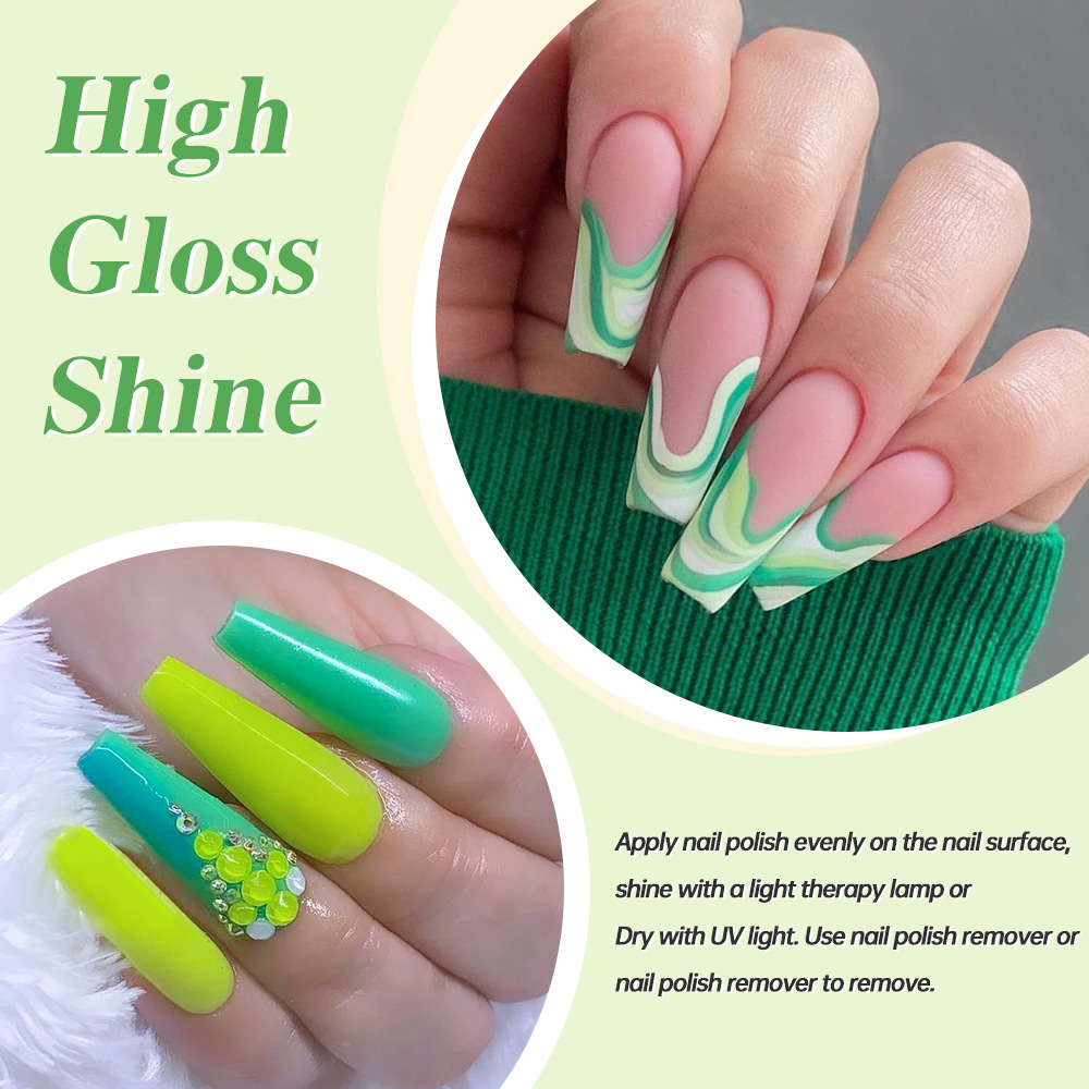 shanilak Cross-border Exclusive Gel polish New green nail Polish, nail polish color glue, nail polish factory wholesale details Picture