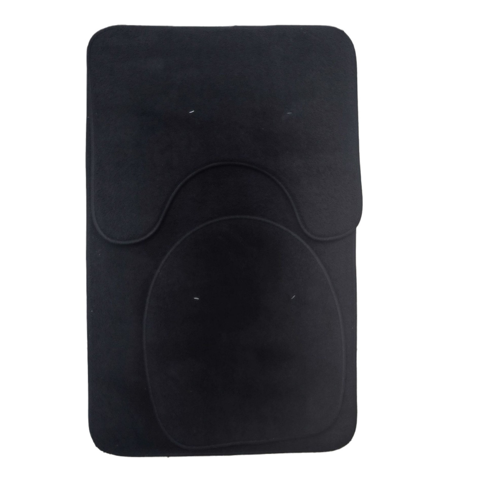 Milano fleece color sólido absorbente antideslizante baño baño asiento de inodoro U forma de dos piezas juego de tres piezas esponja piso mat Item Picture