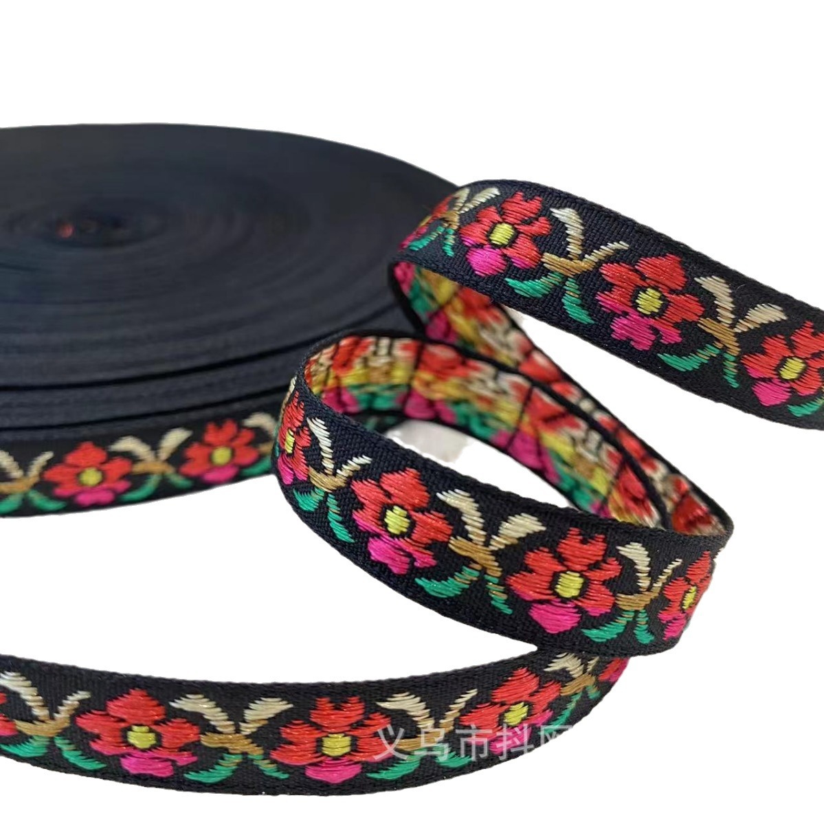 1.2cm, One Branch Flower, ethnic style embroidery, DIY, bow, ribbon, hair accessory, headwear, Hanfu, performance costume Item Picture