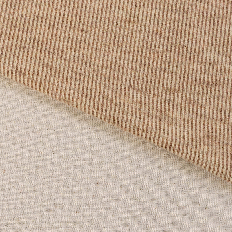 现货影锋绒针织罗纹布人棉拉毛打底保暖面料女装吊带休闲装面料