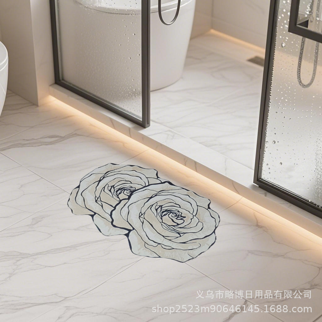 免洗硅藻泥家用门口入户浴室吸水地垫厨房卫生间橡胶防滑大号脚垫