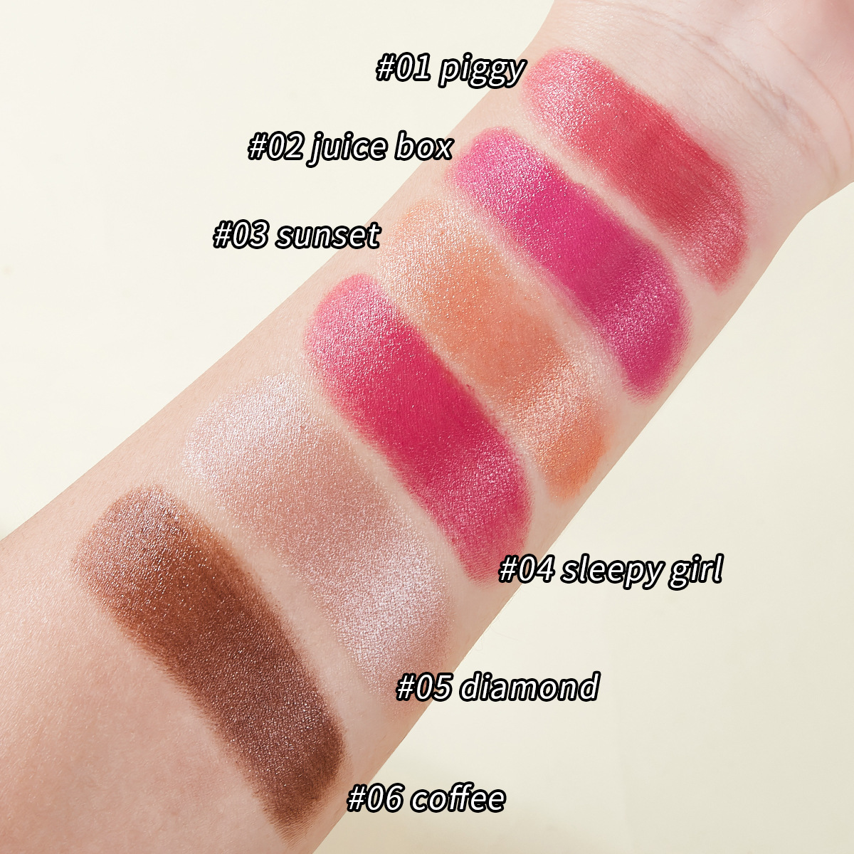 【跨境专供】魅点高光修容持久腮红棒单色哑光显白显气色腮红膏产品图