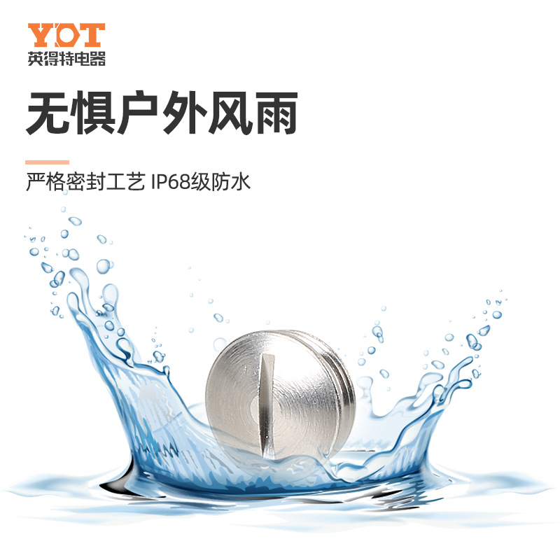 Metal waterproof plug head, circular one-piece cover, copper-nickel-plated plug head, M-type metric sealing head, PG type one-piece hole plug Specification drawing