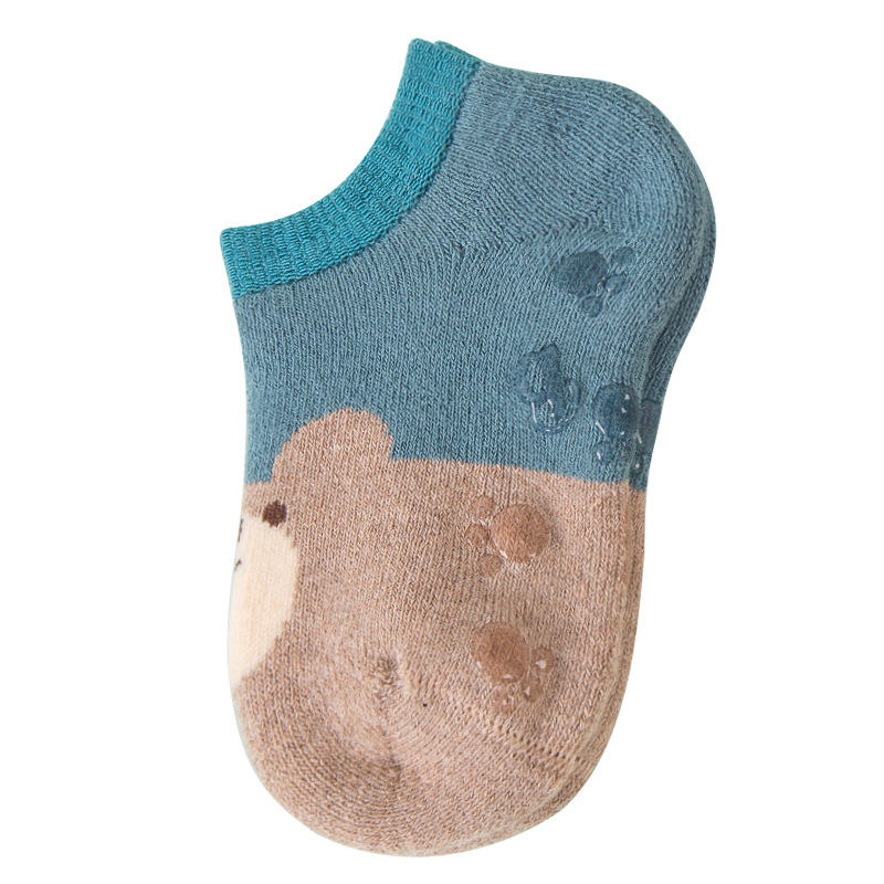 22年秋冬儿童袜套宝宝加厚毛圈减震防滑袜套家居地板袜 定制白底实物图