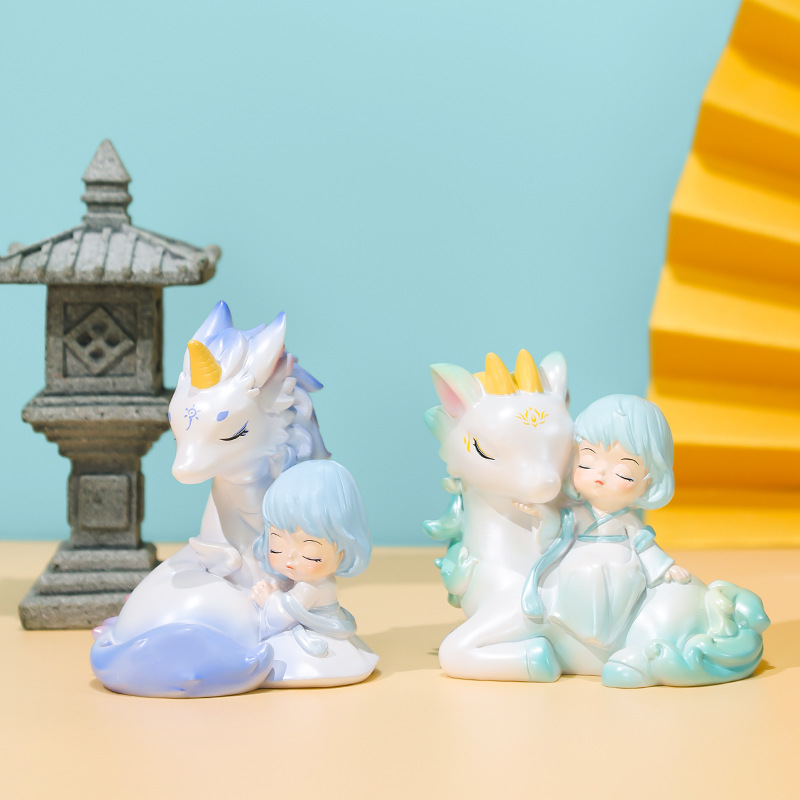 The second-generation blind box figurine of ancient legends, with a national trend and ancient style, is a divine beast figurine. It is a desktop resin decorative item and a creative gift with a national style Application Scenario