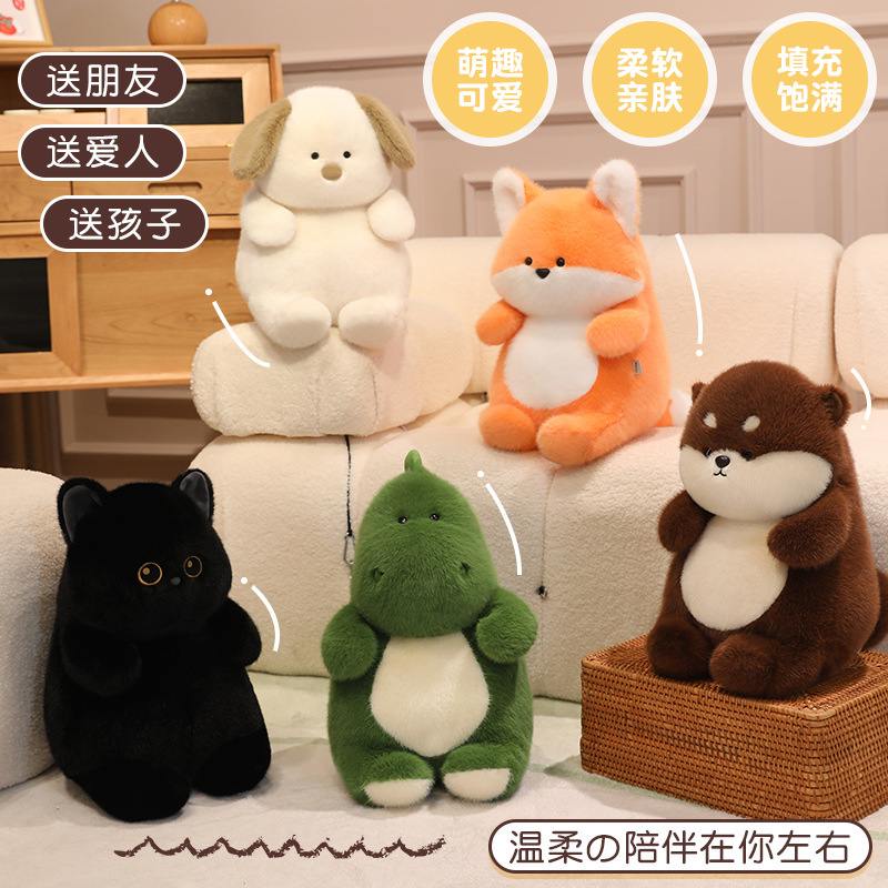 Lazy Animal series dolls, little fox plush toys, sleeping table companions, plush figurines, birthday gifts for children details Picture