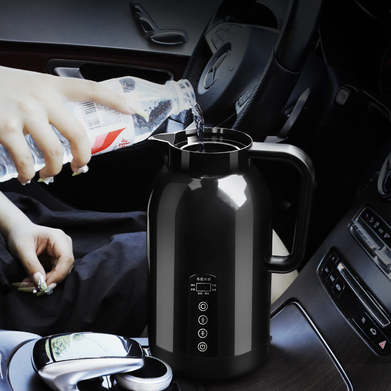 Car electric heating cup, stainless steel inner liner, heating water cup, car water heater, insulated cup, 12V/24V heating kettle Application Scenario