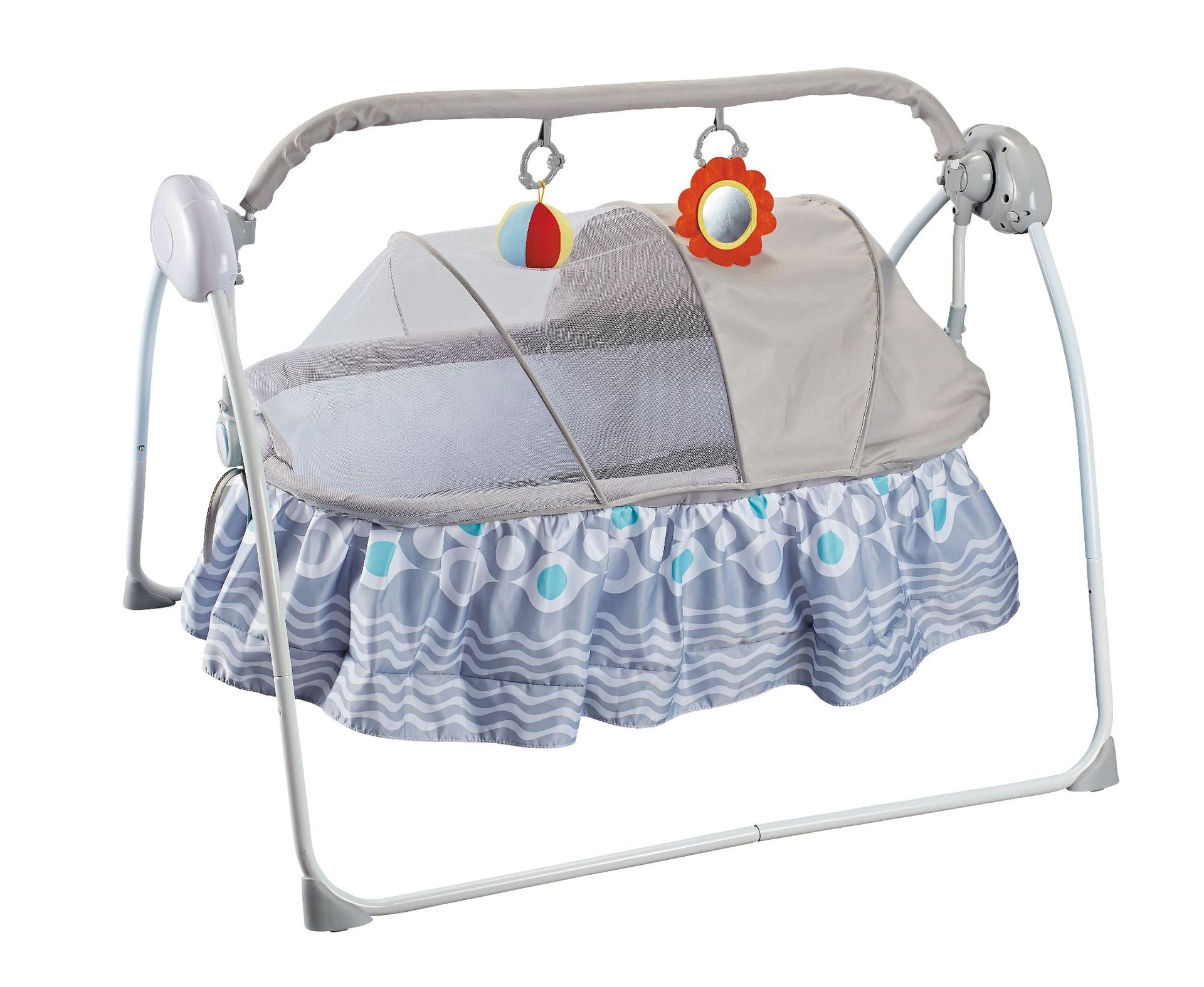 Newborn baby's electric cradle bed, a perfect tool for taking care of and soothing kids, foldable remote control bed