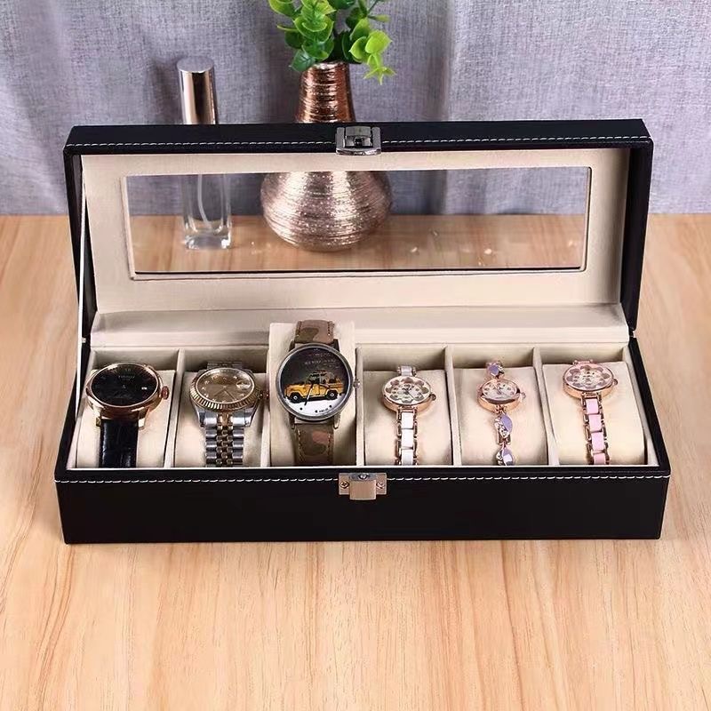 Cartoon PU leather watch storage box packaging gift box decoration universal type details Picture