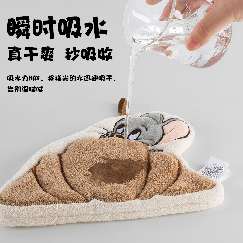 猫和老鼠系列蛋糕米奇擦手巾挂式儿童家用小毛巾不掉毛正版授权细节图