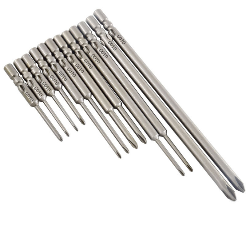 源头工厂十字螺丝刀强磁S2钢高同心度800十字电批头工业级螺丝刀白底实物图