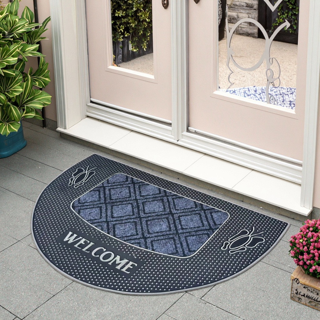 High-end rubber floor MATS for villa entrances, classic European-style entrance door foot MATS, natural rubber, anti-slip, wear-resistant and dirt-resistant Specification image