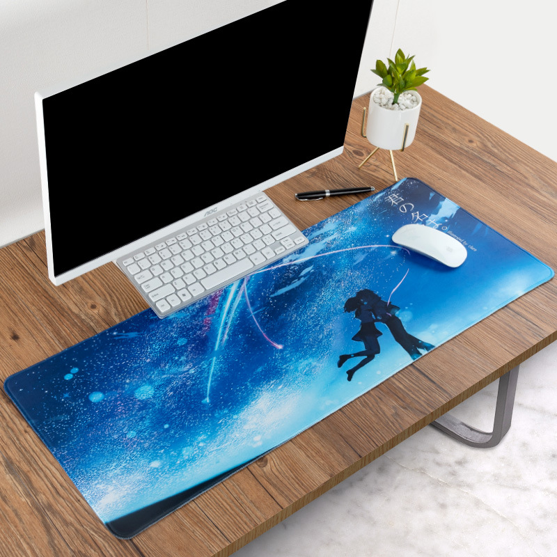 Guangfengyuan Large Mouse pad with office shortcut keys, large and long gaming and e-sports desk mat, National trend creative thickened version details Picture