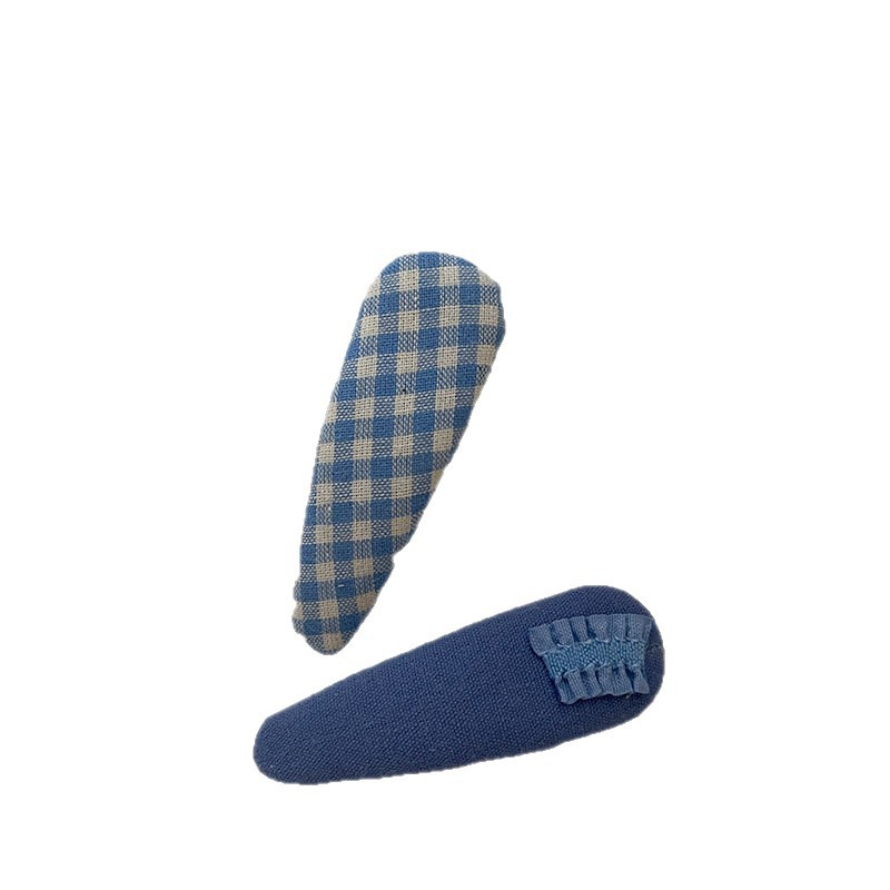 Han edition sweet cloth grid levels clip children's hand for candy color joker baby broken hair clip hairpin of girl Item Picture