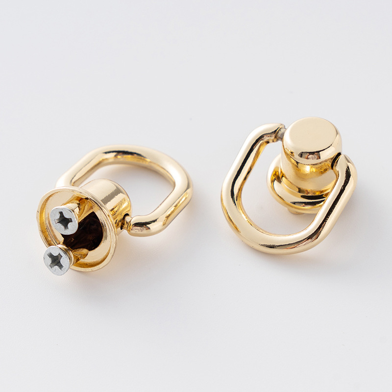 Luggage hardware strap rings and side screw buckle D-ring pendant buckle mouth gold bag accessories Application Scenario