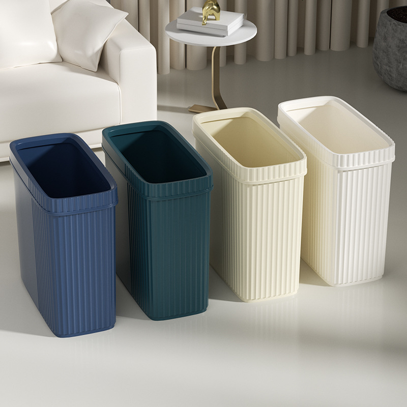 Narrow-slit trash cans with LIDS, odor-proof narrow-slit trash cans for living rooms, bedrooms and bathrooms, wastebasket bins Application Scenario
