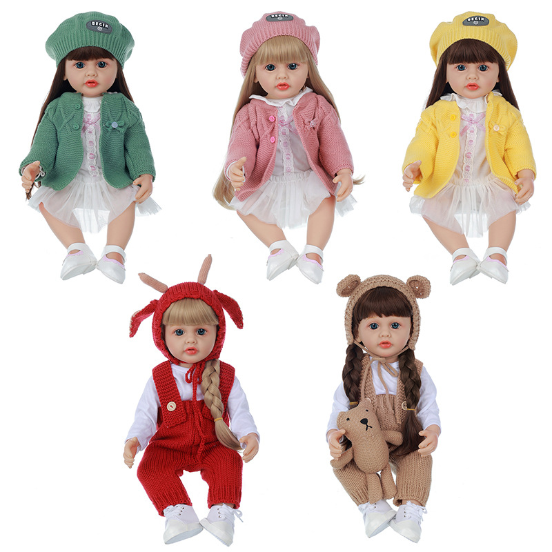 55 cm empelling simulation baby reborn muñecas goma blanda muñecas bañables